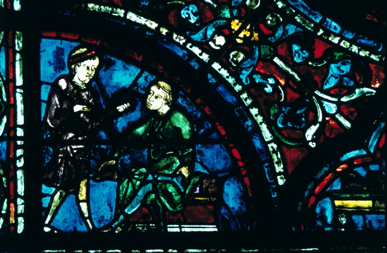 Målat glas, Chartres Cathedral, Chartres, Frankrike av Unbekannt
