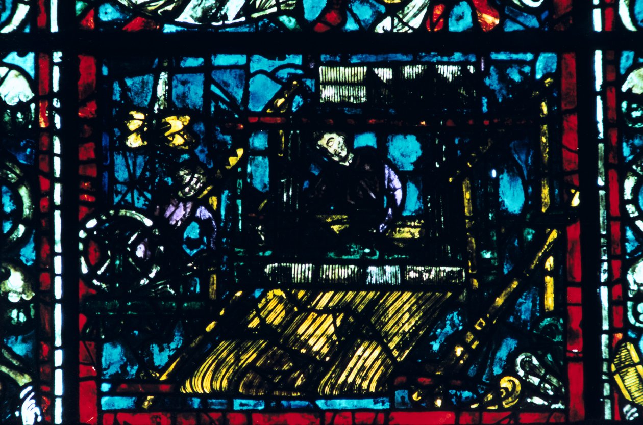 Målat glas, Chartres Cathedral, Chartres, Frankrike av Unbekannt