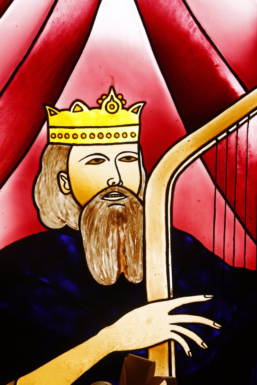 Målat glas: King David, Lome, Togo av Unbekannt