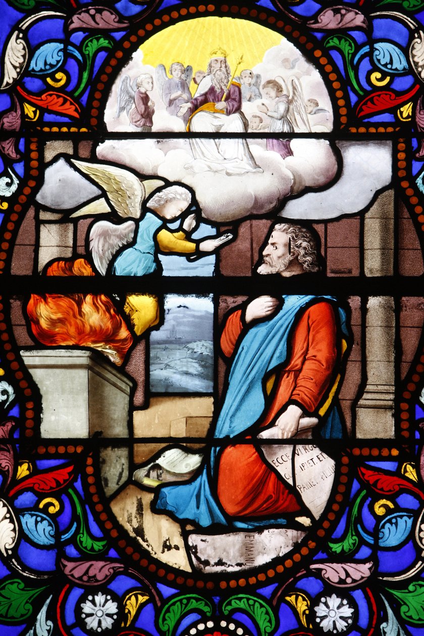 Målat glas Paris Frankrike av Unbekannt