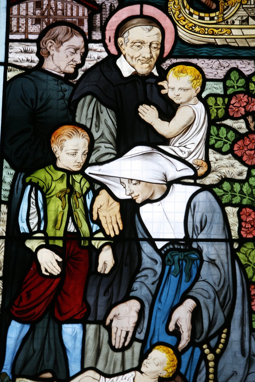 Målat glas i Saint-Honore d