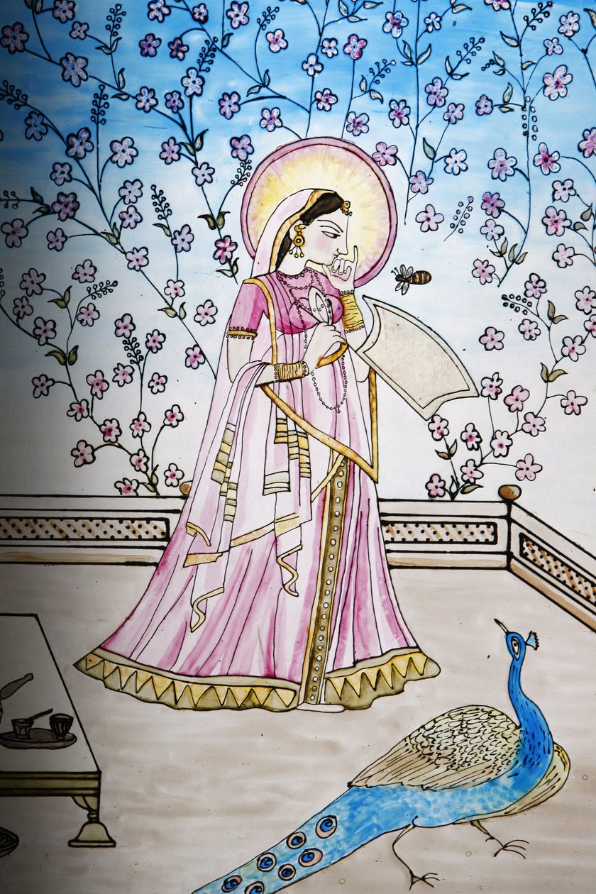Målat glas i Iskcon-templet, Londres, Grande-Bretagne av Unbekannt