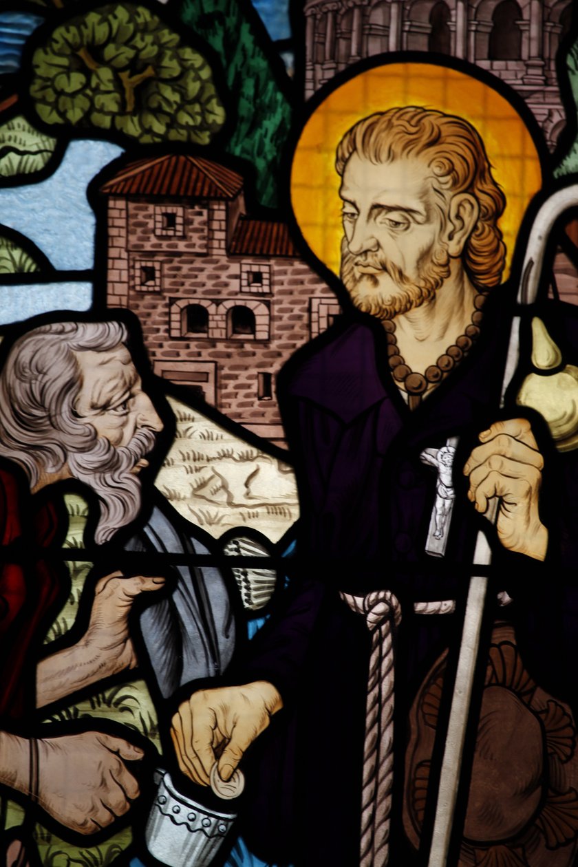 Målat glas i Saint-Honore d