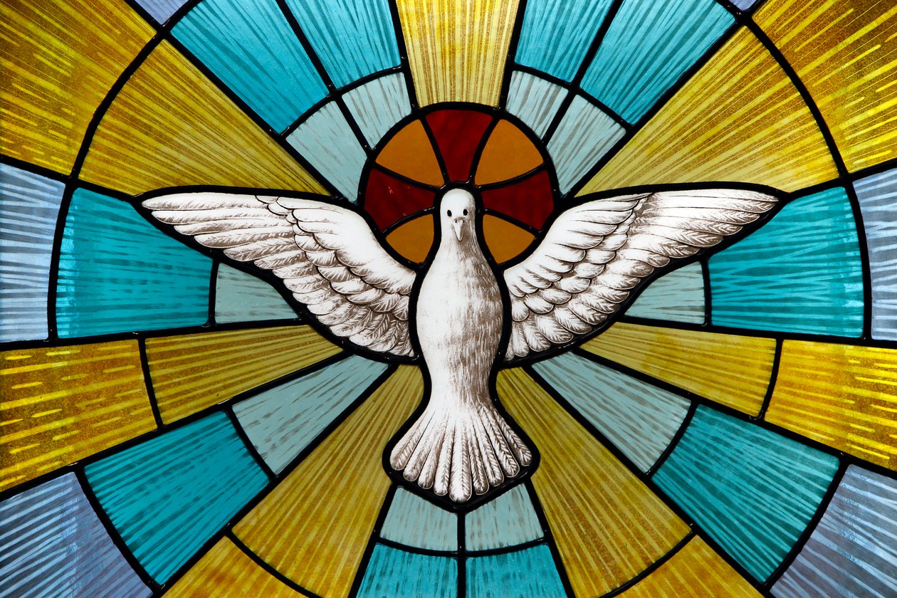 Målat glas i Spirito Santo-kyrkan av Unbekannt