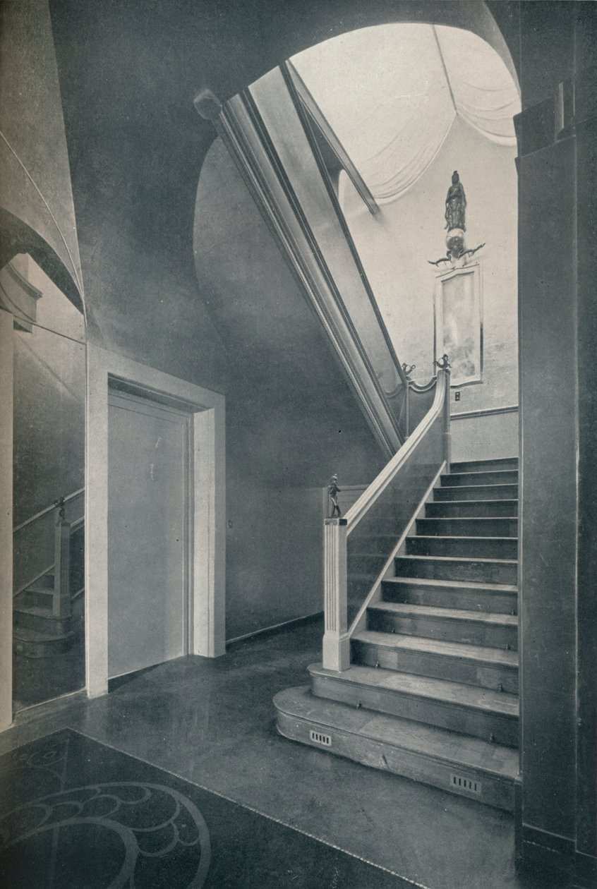 Trappa och hall i Finella av arkitekten Raymond McGrath 1903-1977, 1930 av Unbekannt