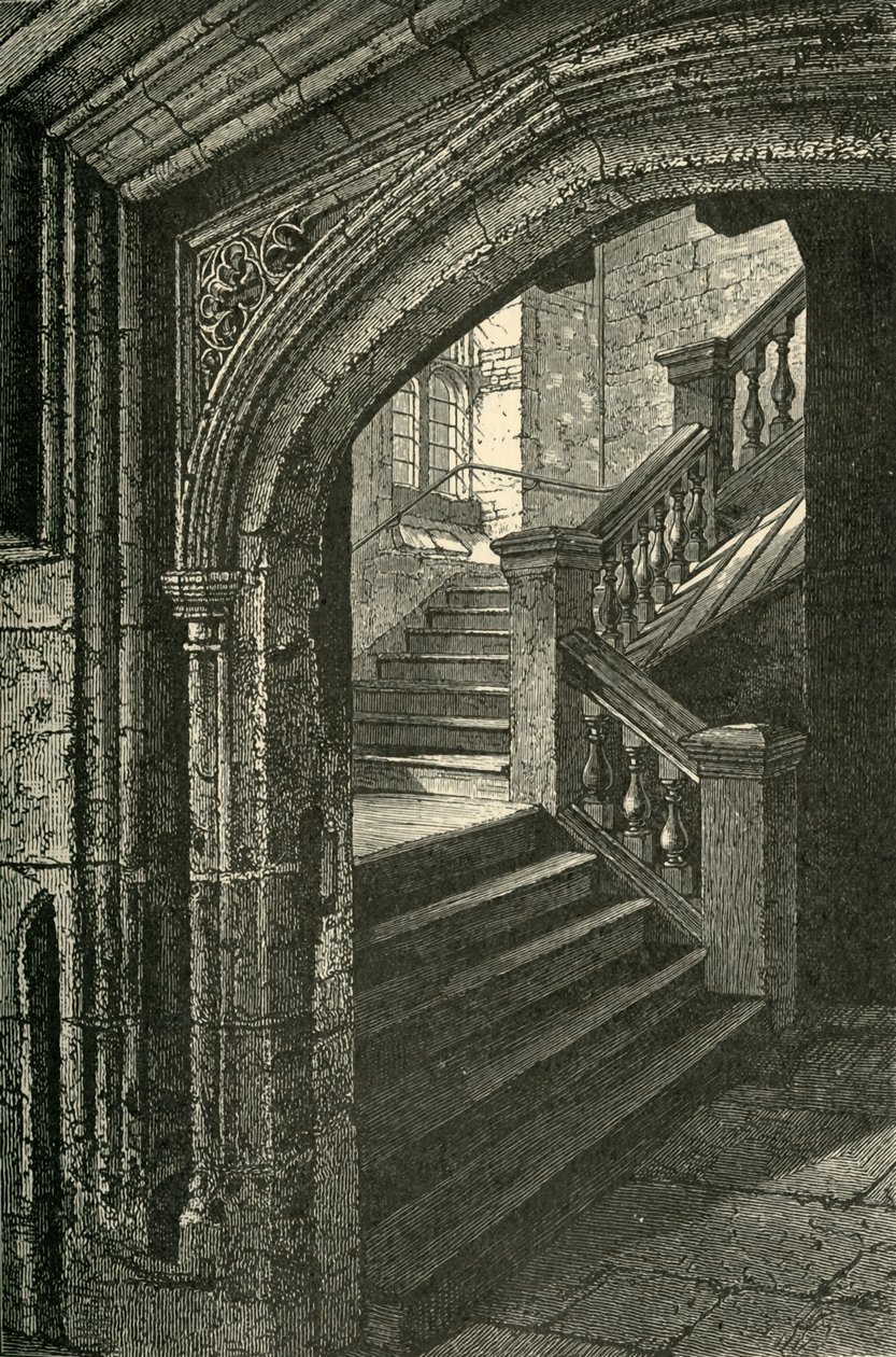 Trappa till kapellet och övre skolan, 1911. av Unbekannt