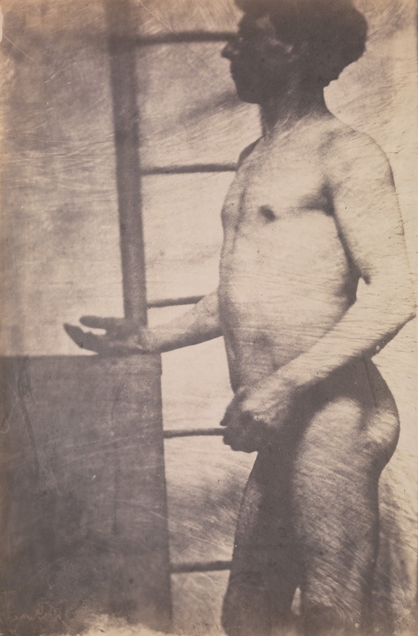 [stående man naken], ca. 1856. av Unbekannt