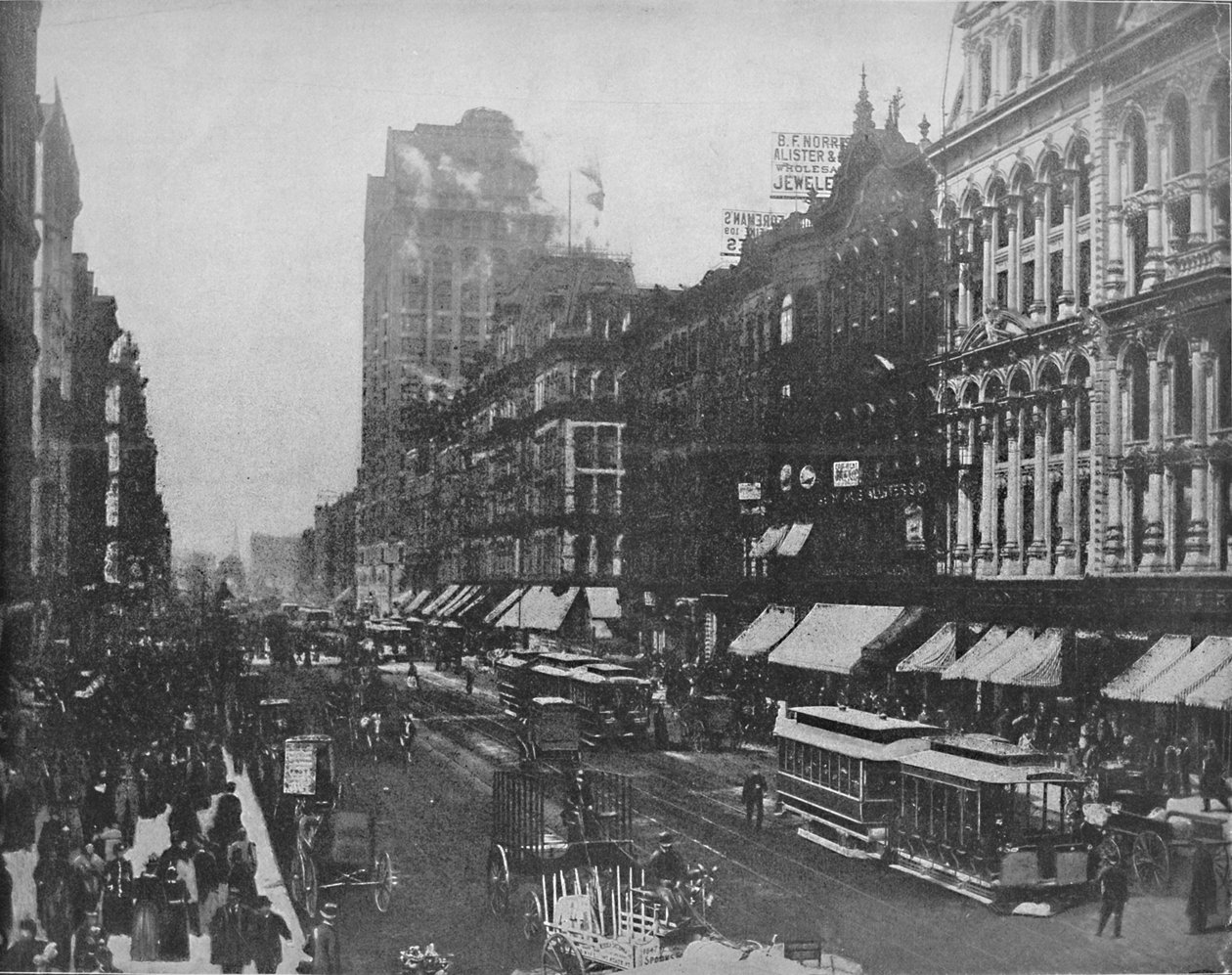 State Street, Chicago, c1897. av Unbekannt