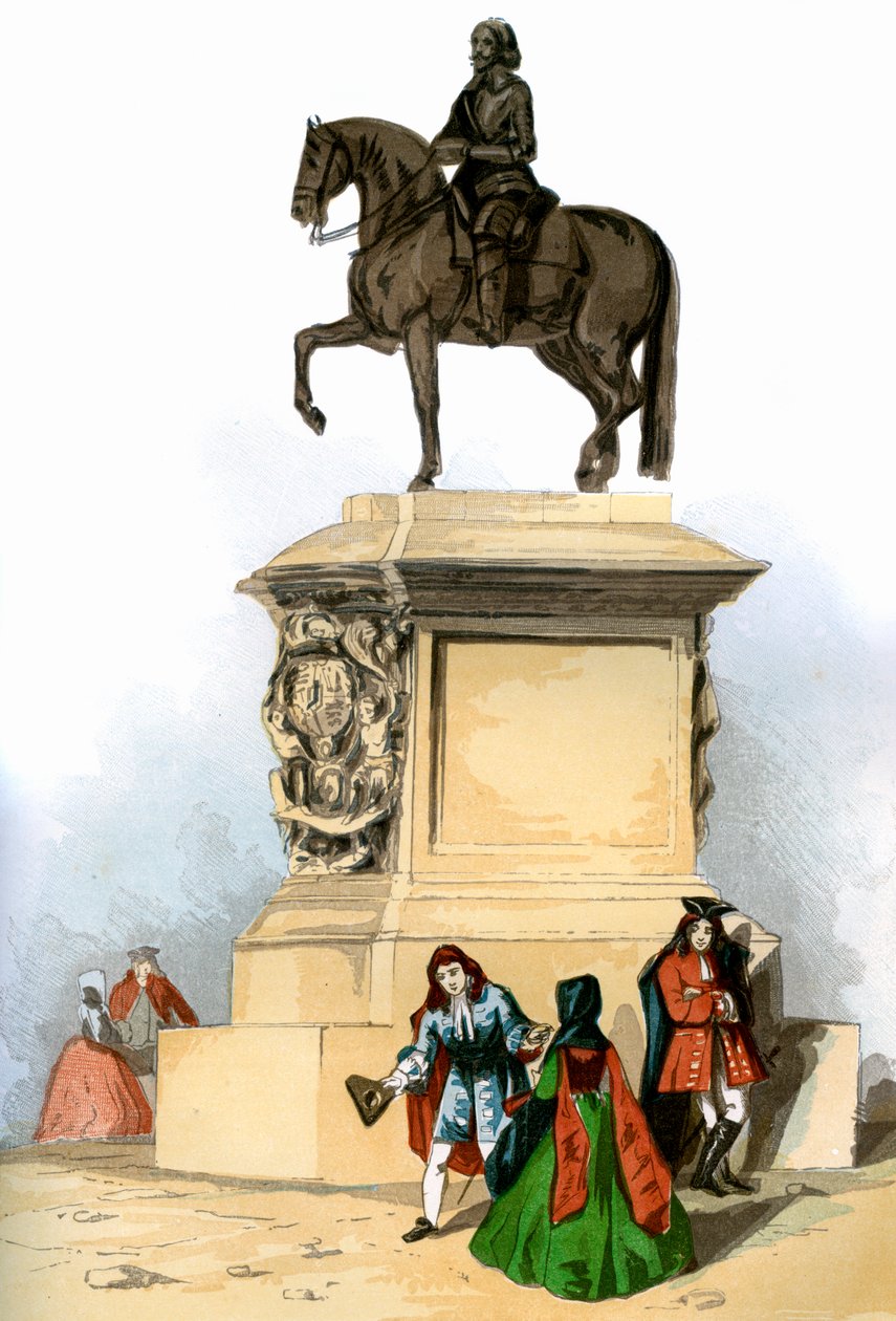 Staty av Charles I, Charing Cross, London, c1850 av Unbekannt
