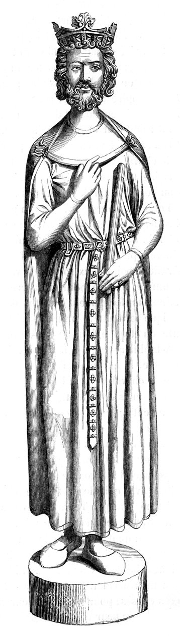 Staty av Childebert, 1200-talet 1849 av Unbekannt