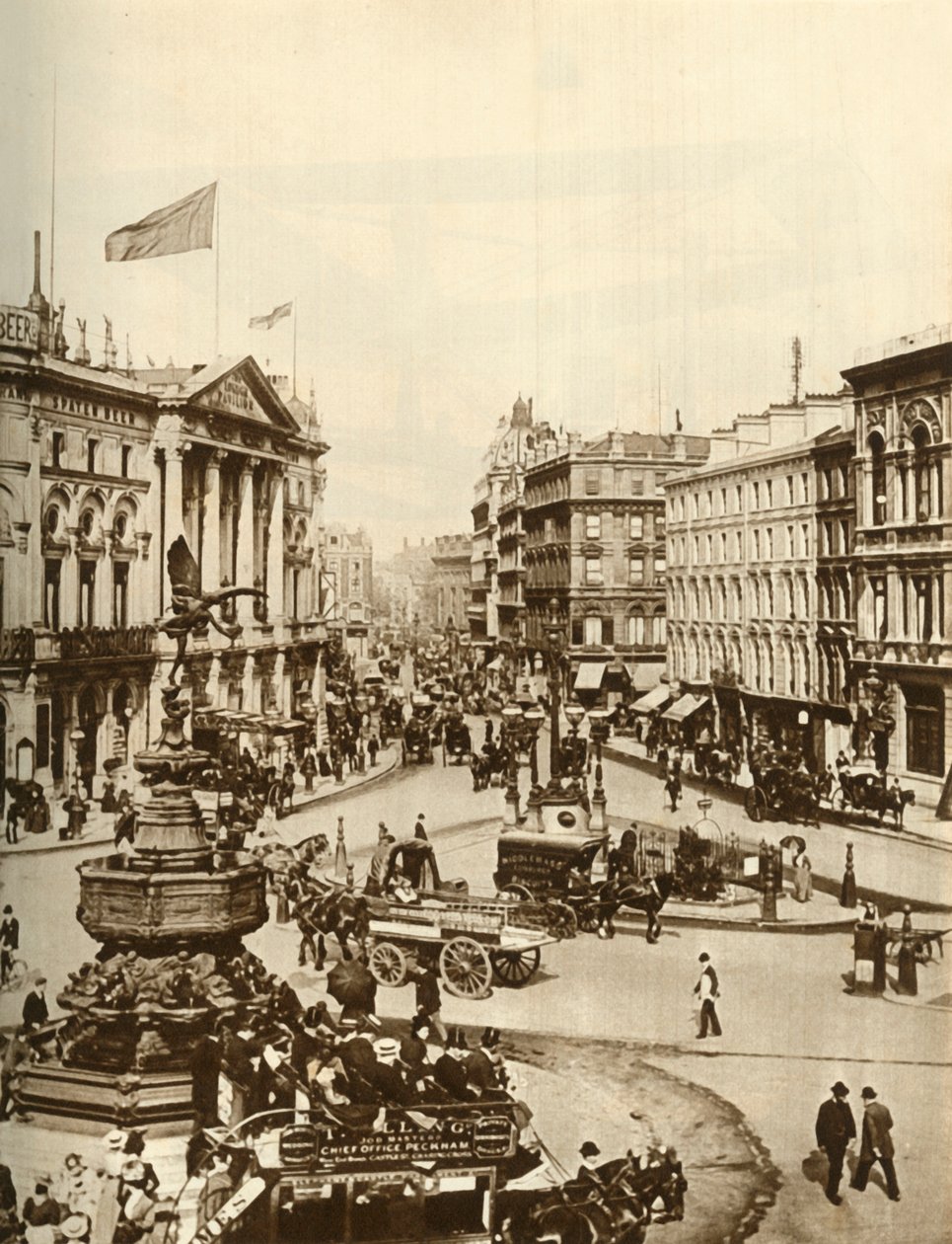 Staty av Eros på Piccadilly Circus, London, c1910, 1935. av Unbekannt