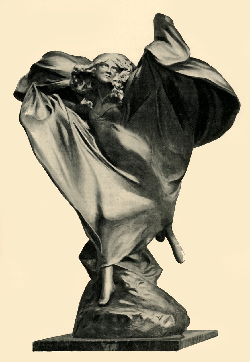 Staty av Loie Fuller av Théodore Rivière, c1890-talet, 1903. av Unbekannt