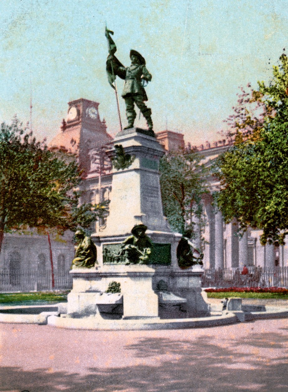 Staty av Paul Chomedey de Maisonneuve, Montreal, 1904 av Unbekannt