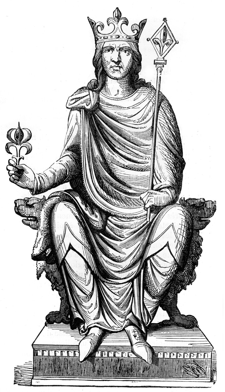 Staty av Filip Augustus, Frankrikes kung, 1200-talet 1882-1884 av Unbekannt