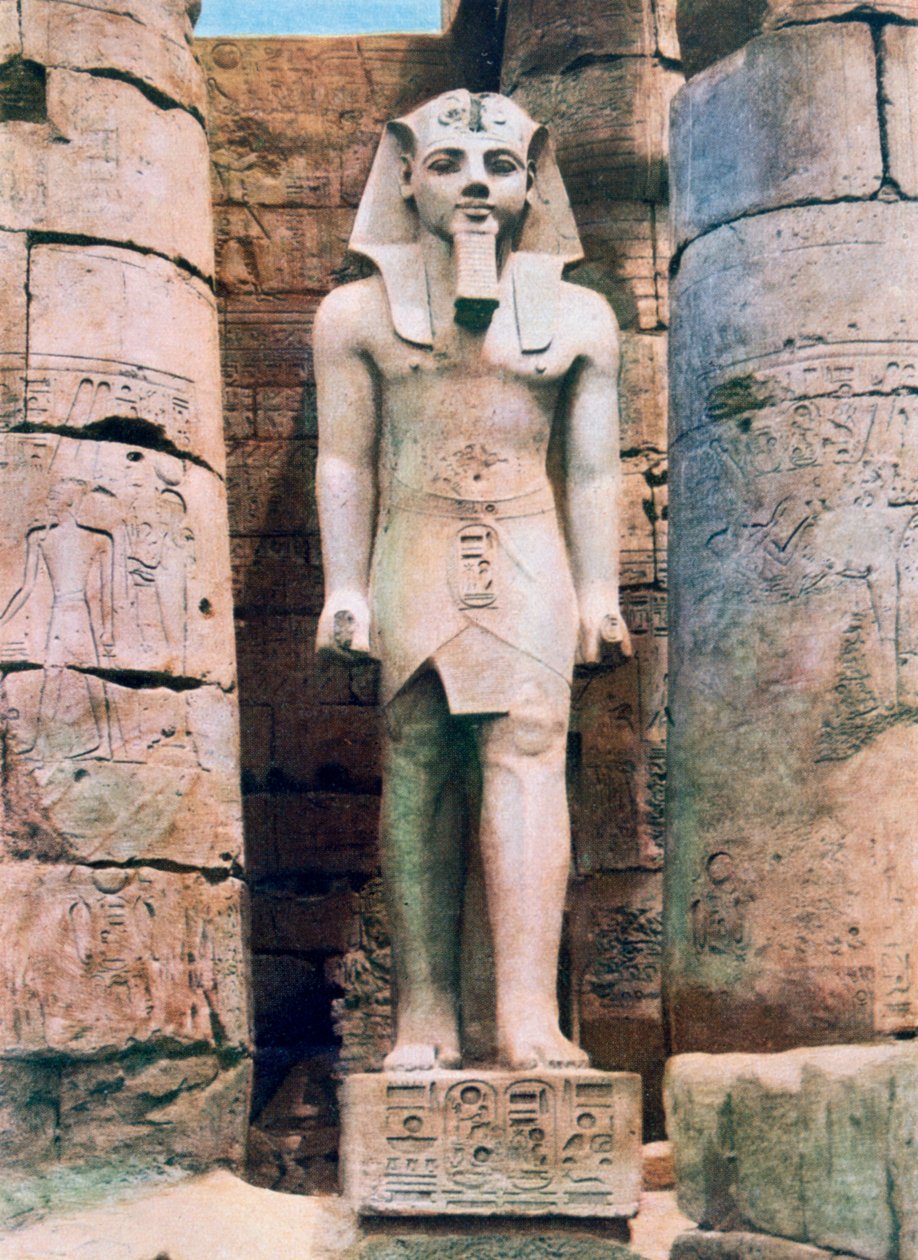 Staty av Ramses II, Luxor, Egypten, 1900-talet av Unbekannt