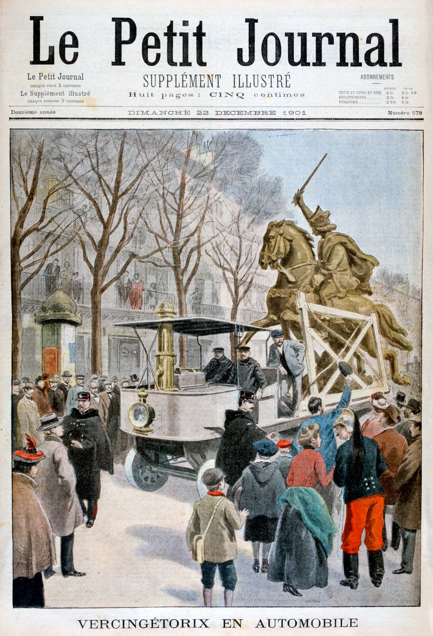 Staty av Vercingetorix på väg, Frankrike 1901 av Unbekannt