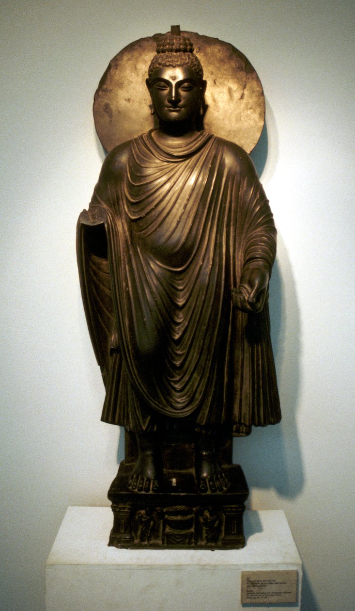 Staty av Buddha, från Garvara, Indien, 2:a århundradet av Unbekannt