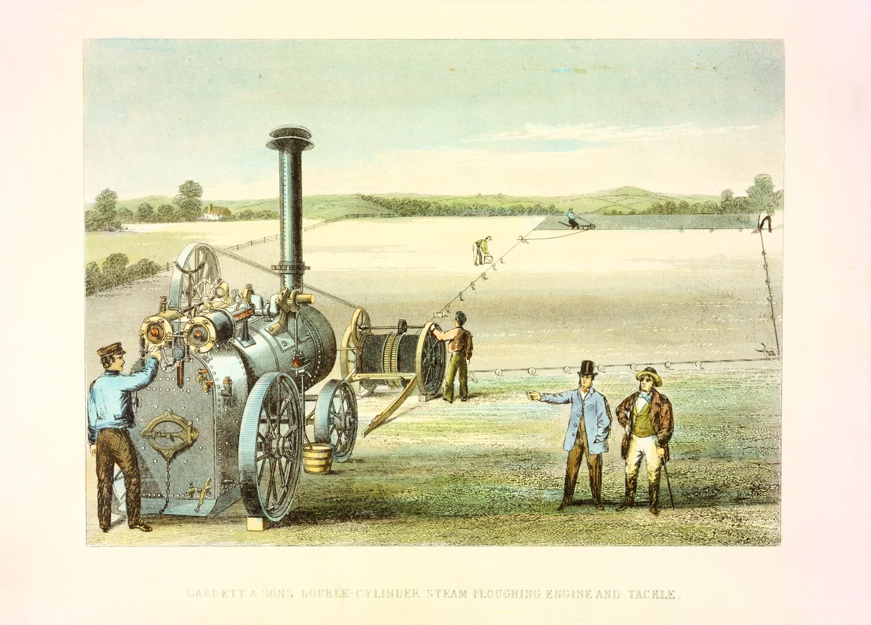 Ångplöjningsredskap, c1860 av Unbekannt