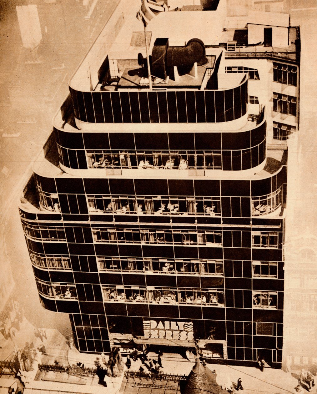 Stål, betong och glas, gör moderna byggnader, 1935. av Unbekannt