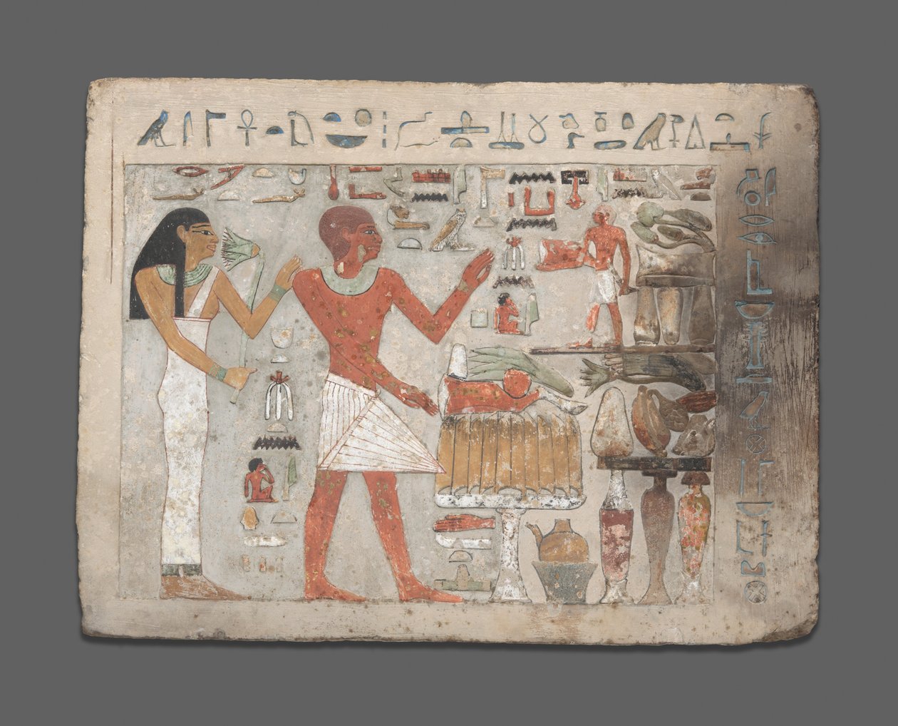 Stela av Amenemhat och Hemet, Egypten, Mellersta kungariket, tidig dynasti 12 omkring 1956-1877 f.Kr. av Unbekannt
