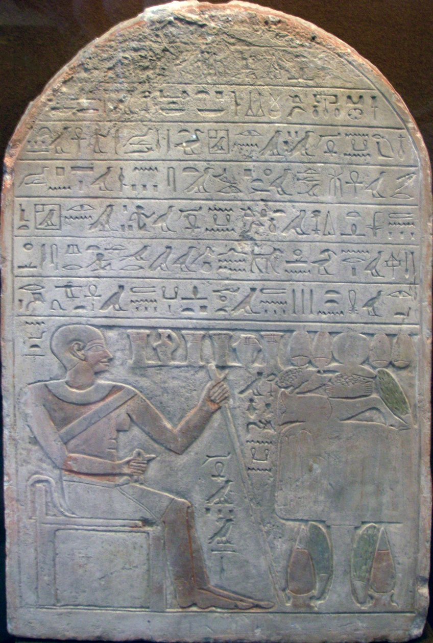 Stele av kassörchefen Khor, fornegyptisk, 1800-talet f.Kr av Unbekannt