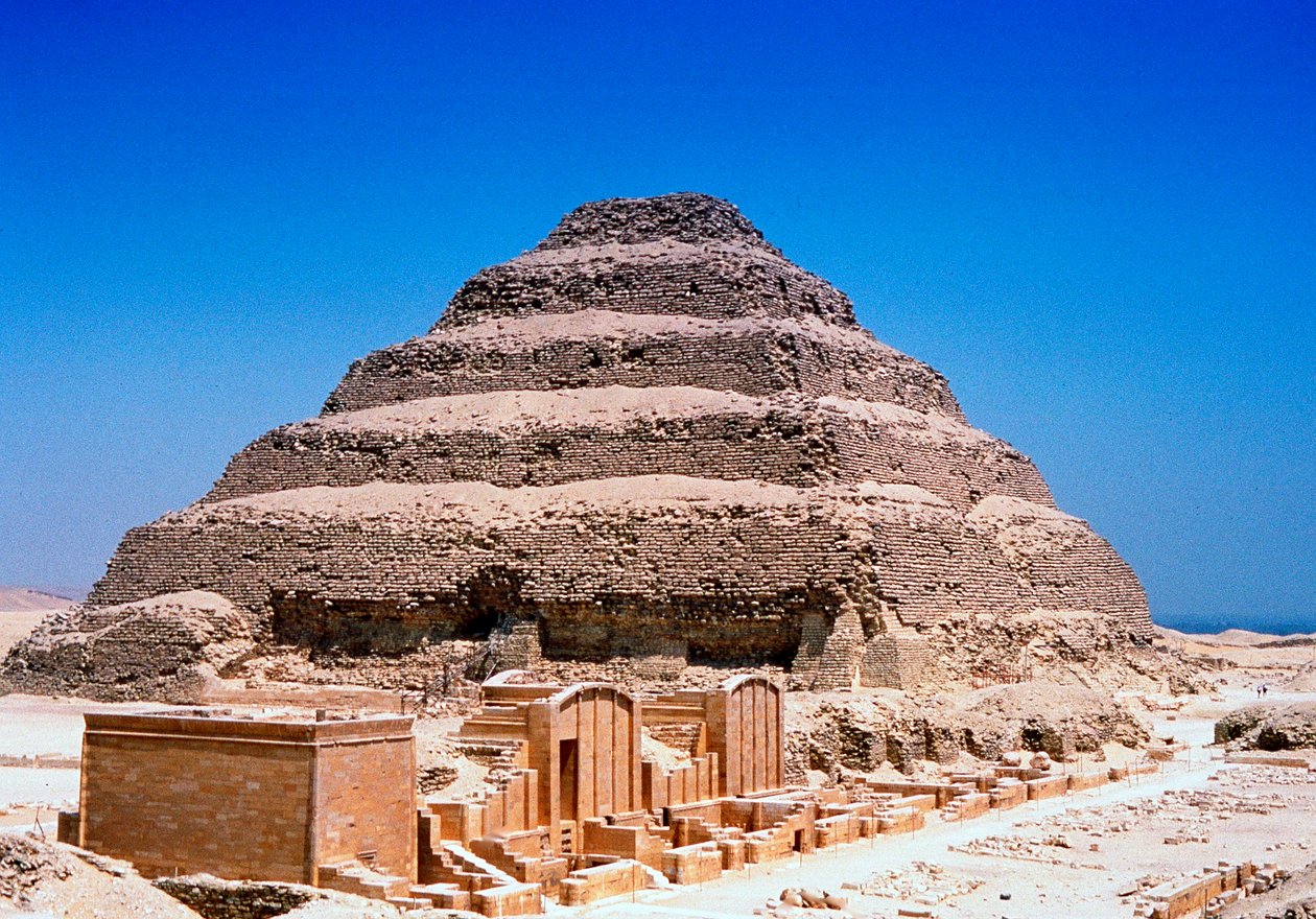 Step Pyramid of King Djoser Zozer, Saqqara, Egypten, 3:e dynastin, c2613 f.Kr. av Unbekannt