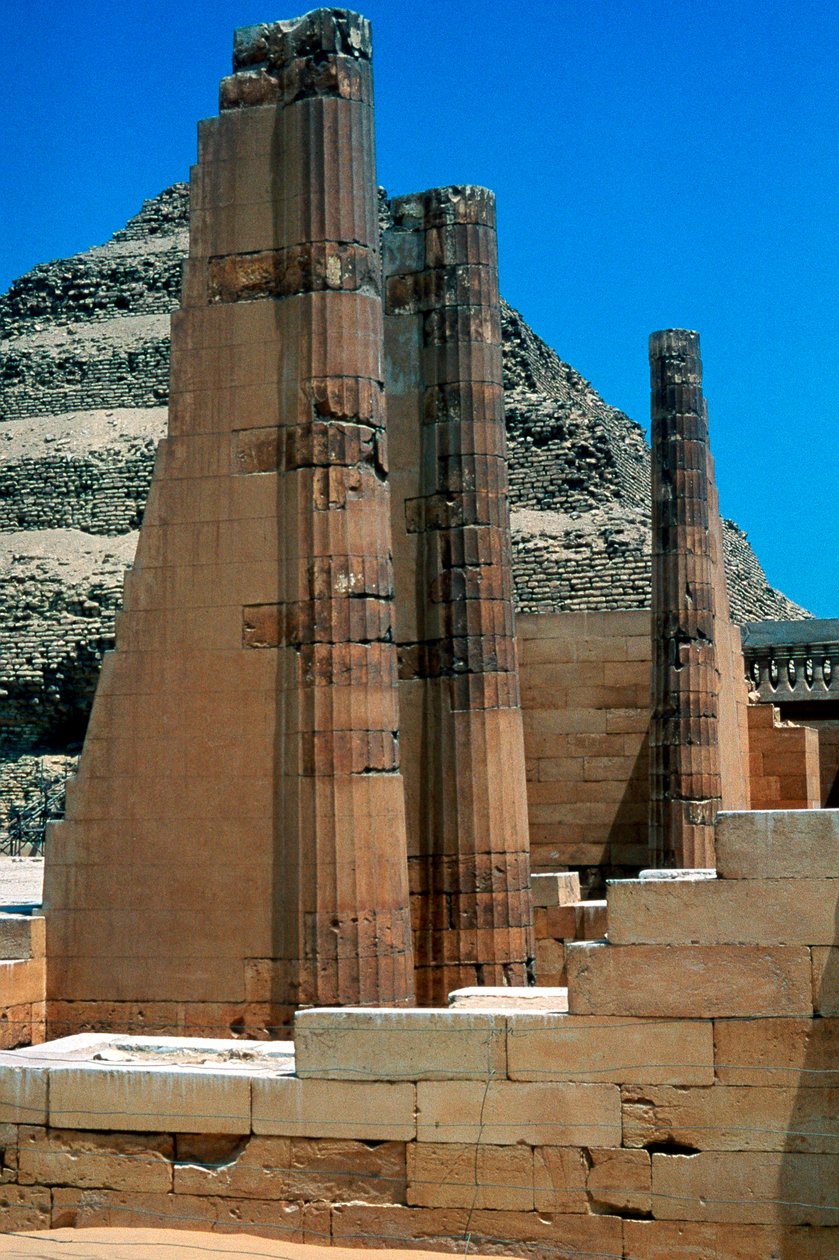 Step Pyramid of King Djoser Zozer, Saqqara, Egypten, 3:e dynastin, c2613 f.Kr. av Unbekannt