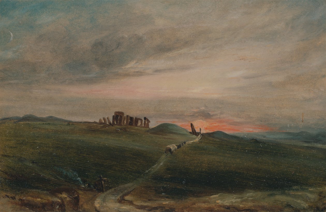 Stonehenge vid solnedgången, 1836. av Unbekannt