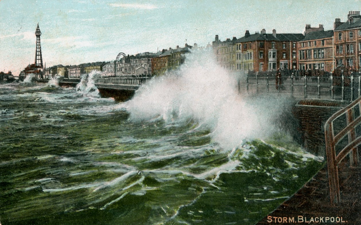 Storm, Blackpool, Lancashire, c1905 av Unbekannt