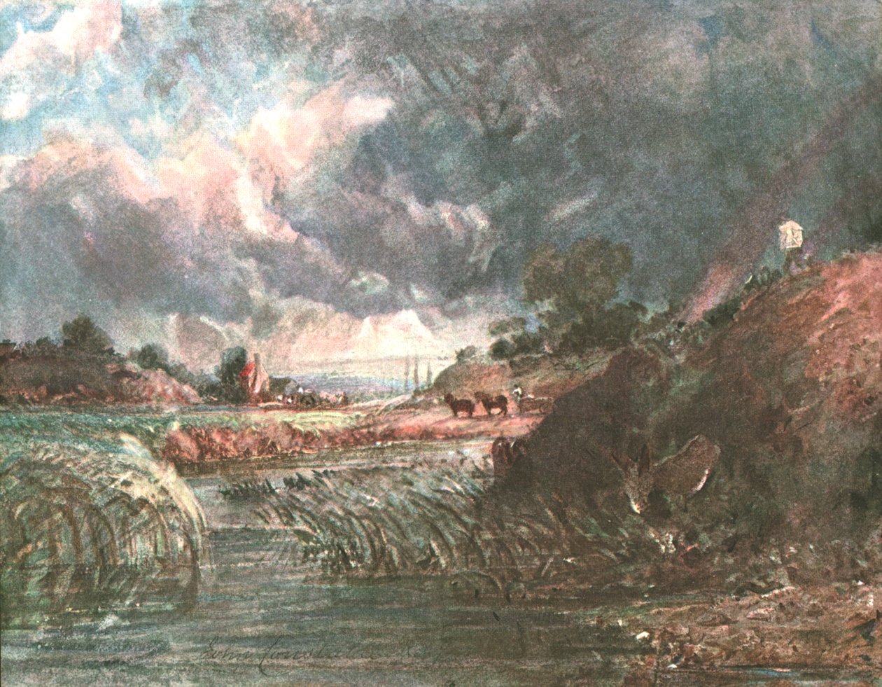 Stormmoln passerar över Hampstead, tidigt 1800-tal, c1900. av Unbekannt