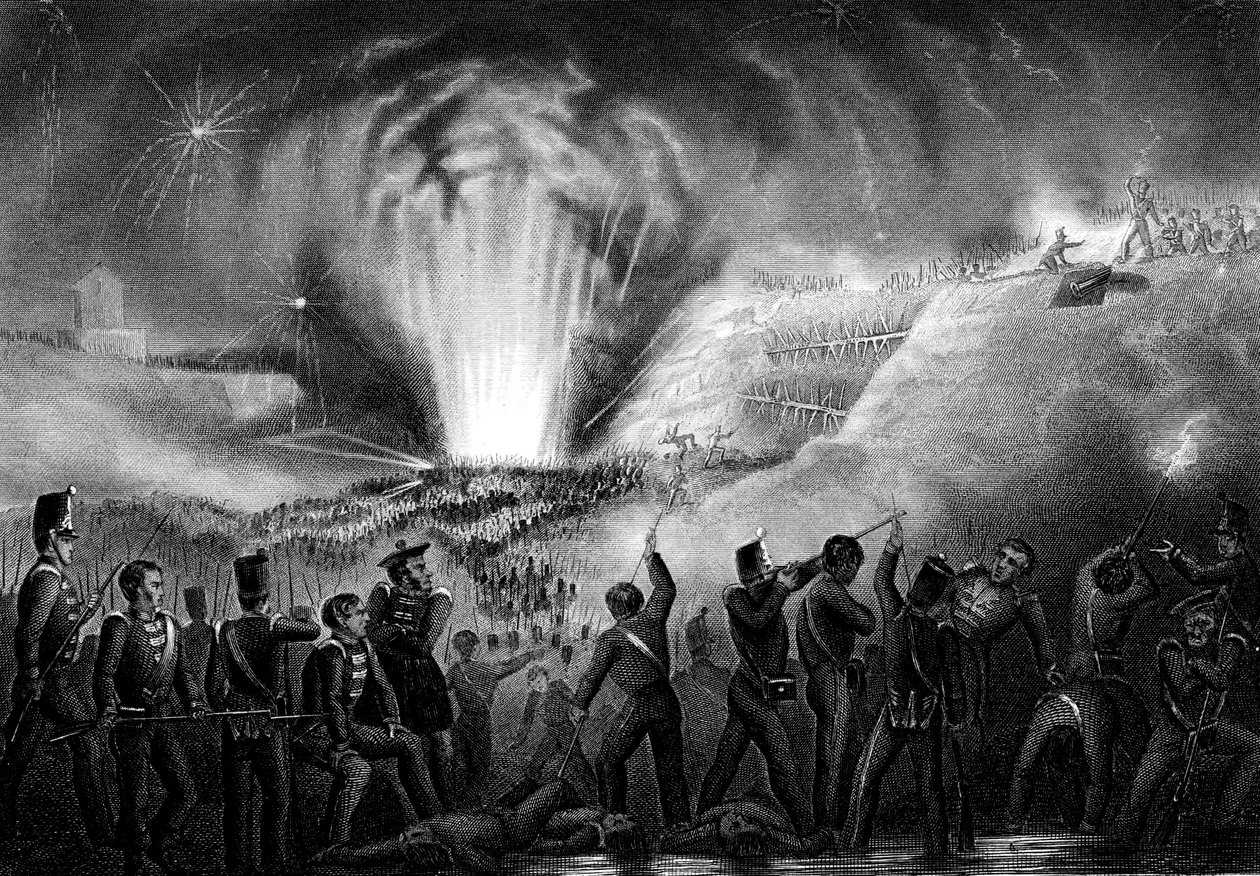 Stormningen av Badajoz, Spanien, halvönskriget, 6 april 1812 av Unbekannt