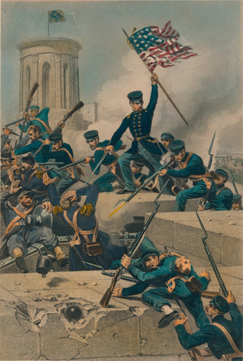 Stormningen av Chapultepec, 1877 av Unbekannt
