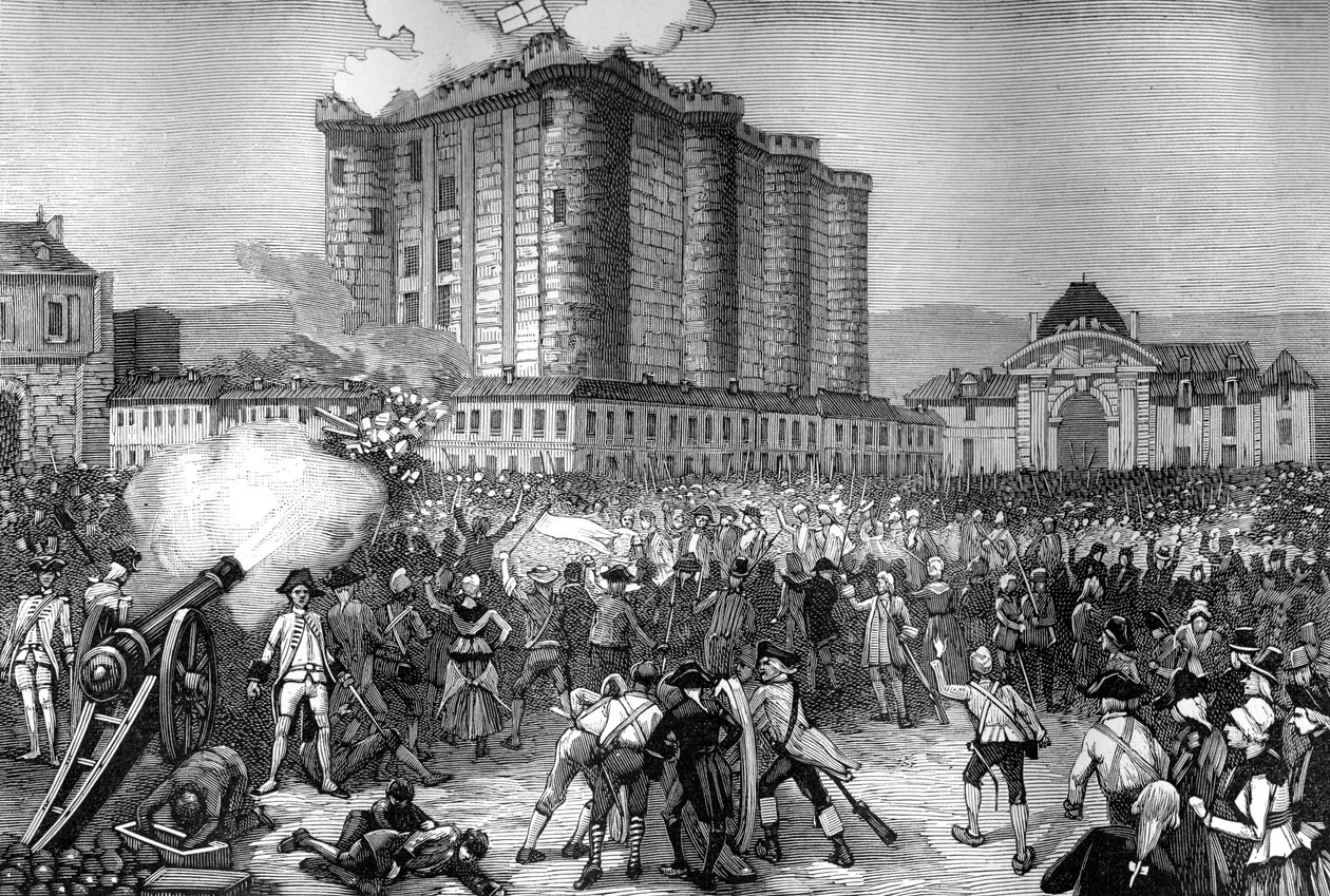 Stormningen av Bastiljen, Paris, 14 juli 1789 1882-1884 av Unbekannt