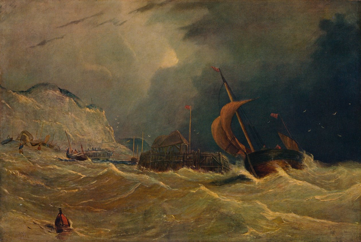 Stormigt havslandskap, c1830, 1938 av Unbekannt