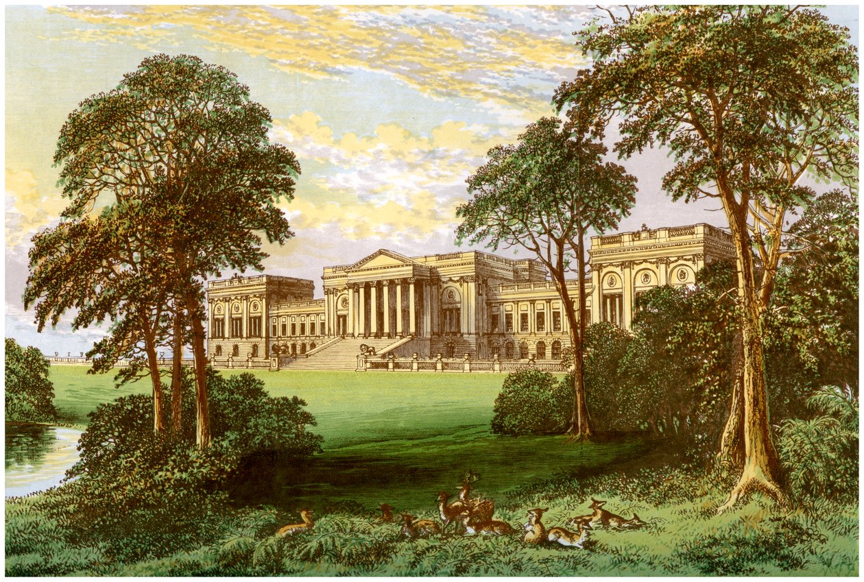 Stowe Park, Buckinghamshire, hem för hertigen och markisen av Buckingham och Chandos, c1880 av Unbekannt