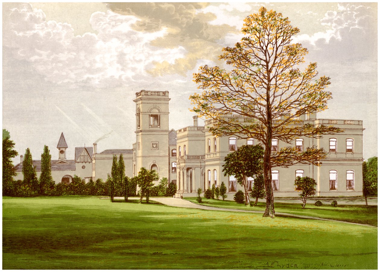 Stowlangtoft Hall, Suffolk, hem för familjen Wilson, c1880 av Unbekannt