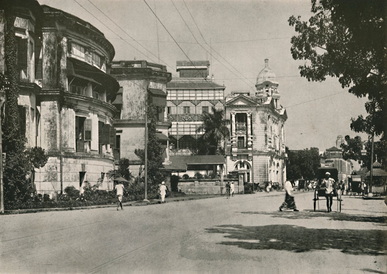 Strand Road, Rangoon. - Postkontor, Imperial Bank of India. Tullhus på avstånd, 1900. av Unbekannt