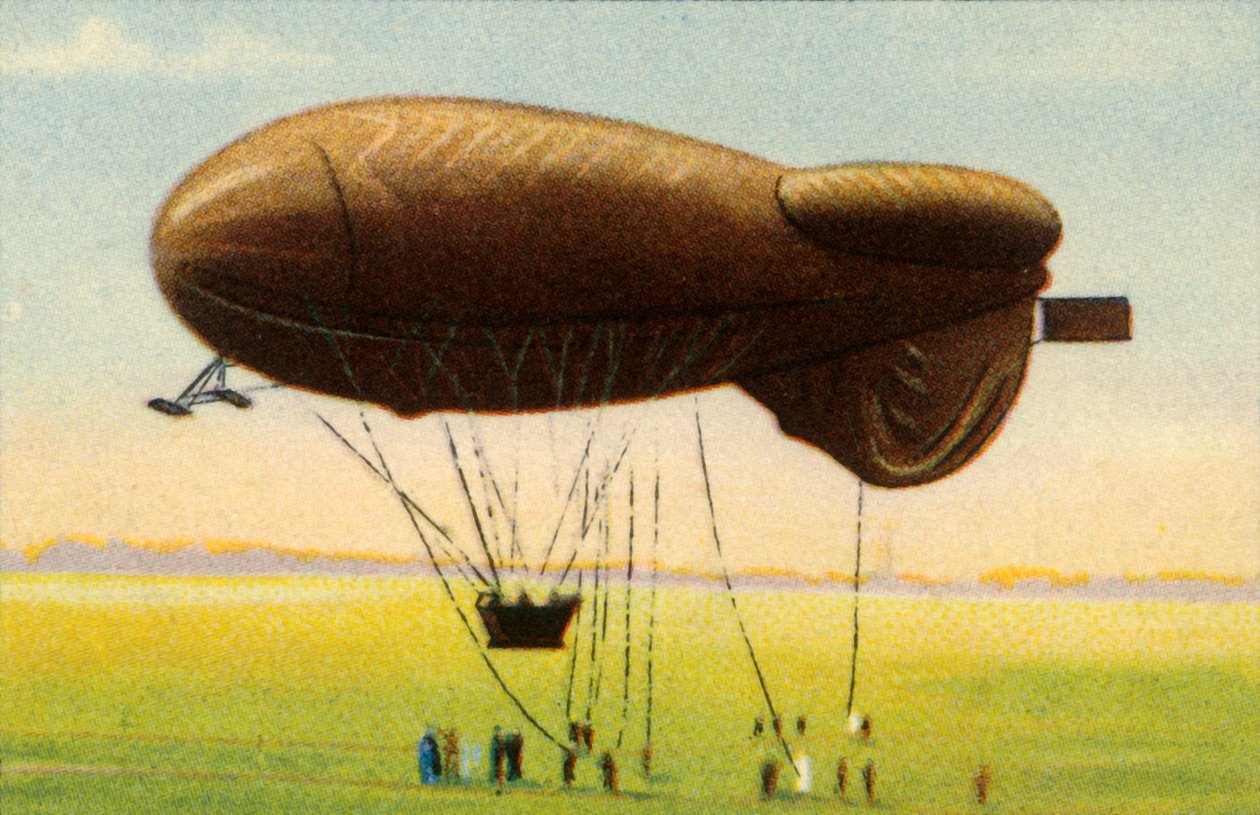 Strömlinjeformad spärrballong med korg, 1918, 1932. av Unbekannt