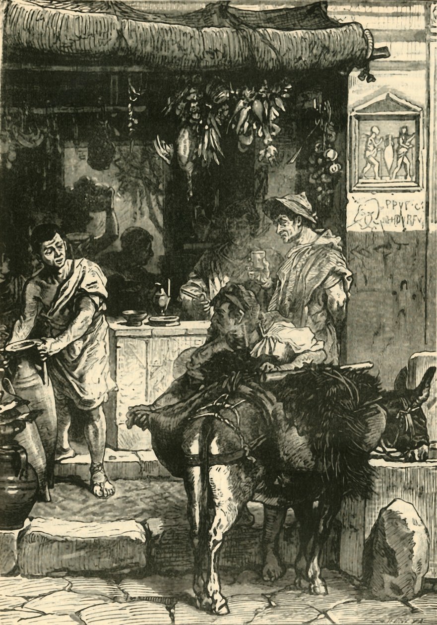 Gatubild i Pompeji, 1890. av Unbekannt