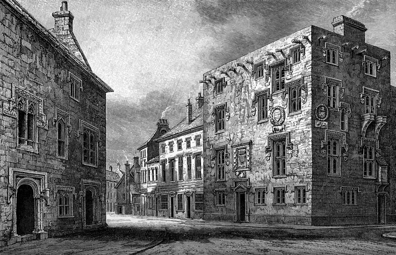 Gata i Galway, som visar Thomas Lynchs hus, 1893 av Unbekannt