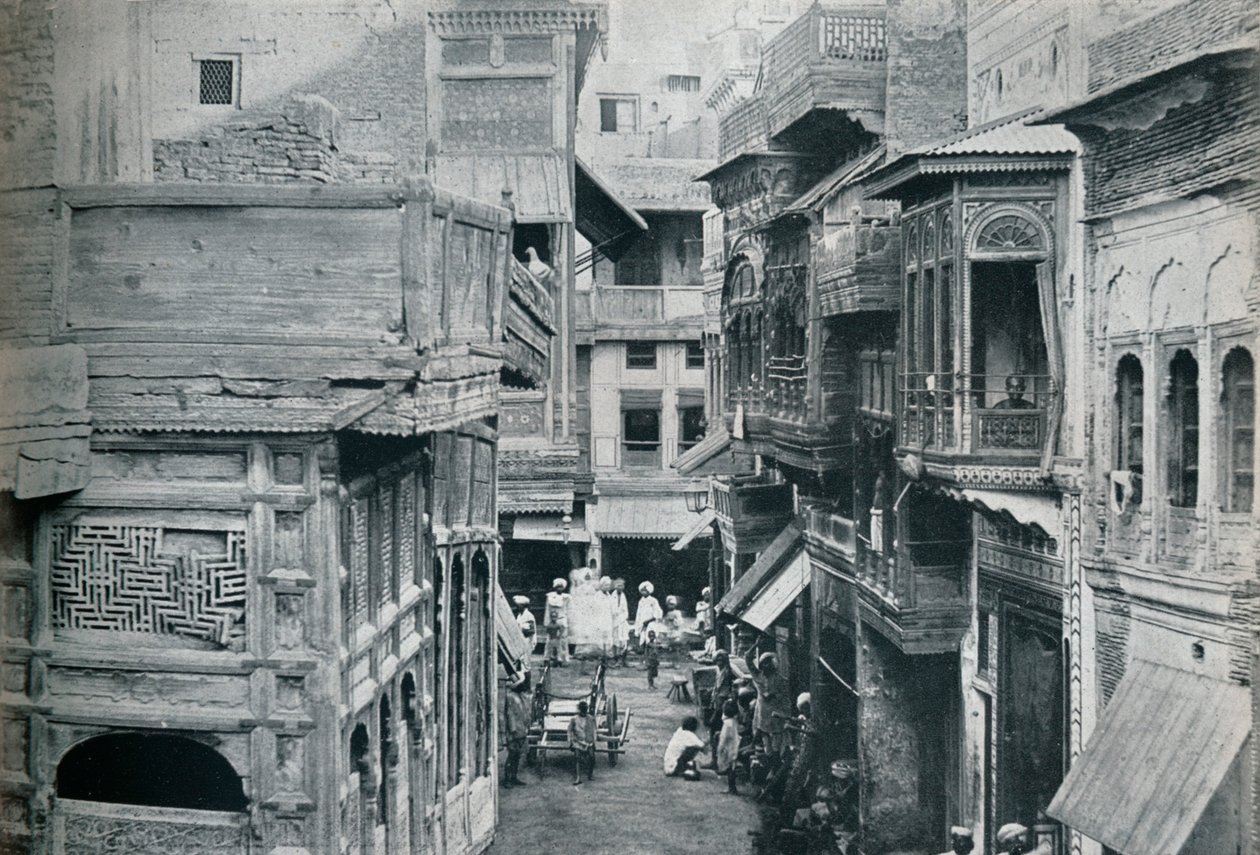Gata i Lahore, Panjabs huvudstad, c1942 av Unbekannt