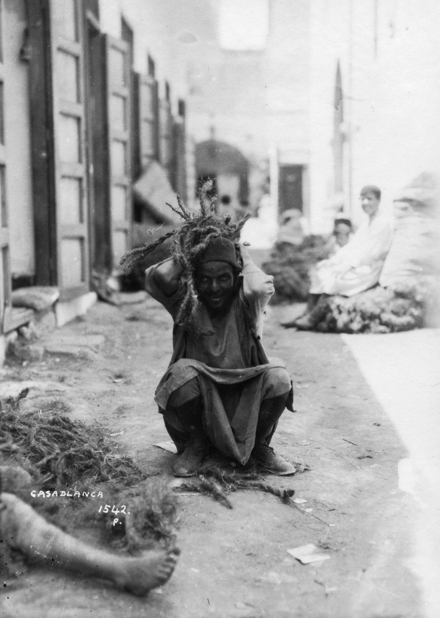 Gatubild, Casablanca, Marocko, c1920-c1930-tal av Unbekannt