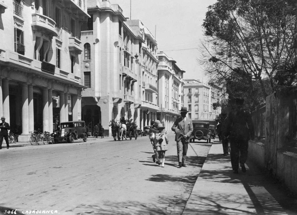 Gatubild, Casablanca, Marocko, c1920-c1930-tal av Unbekannt
