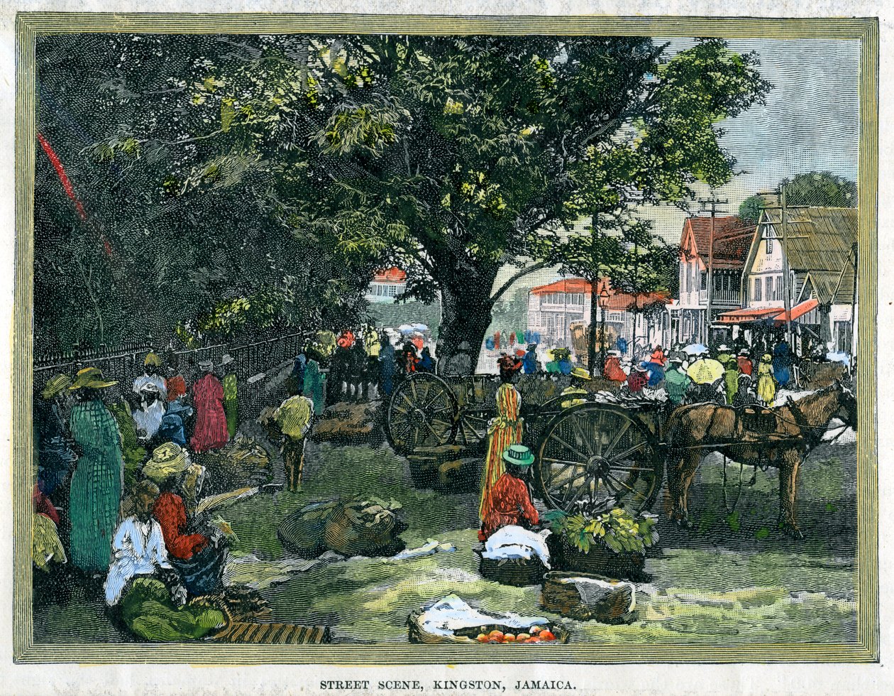 Gatubild, Kingston, Jamaica, c1880 av Unbekannt
