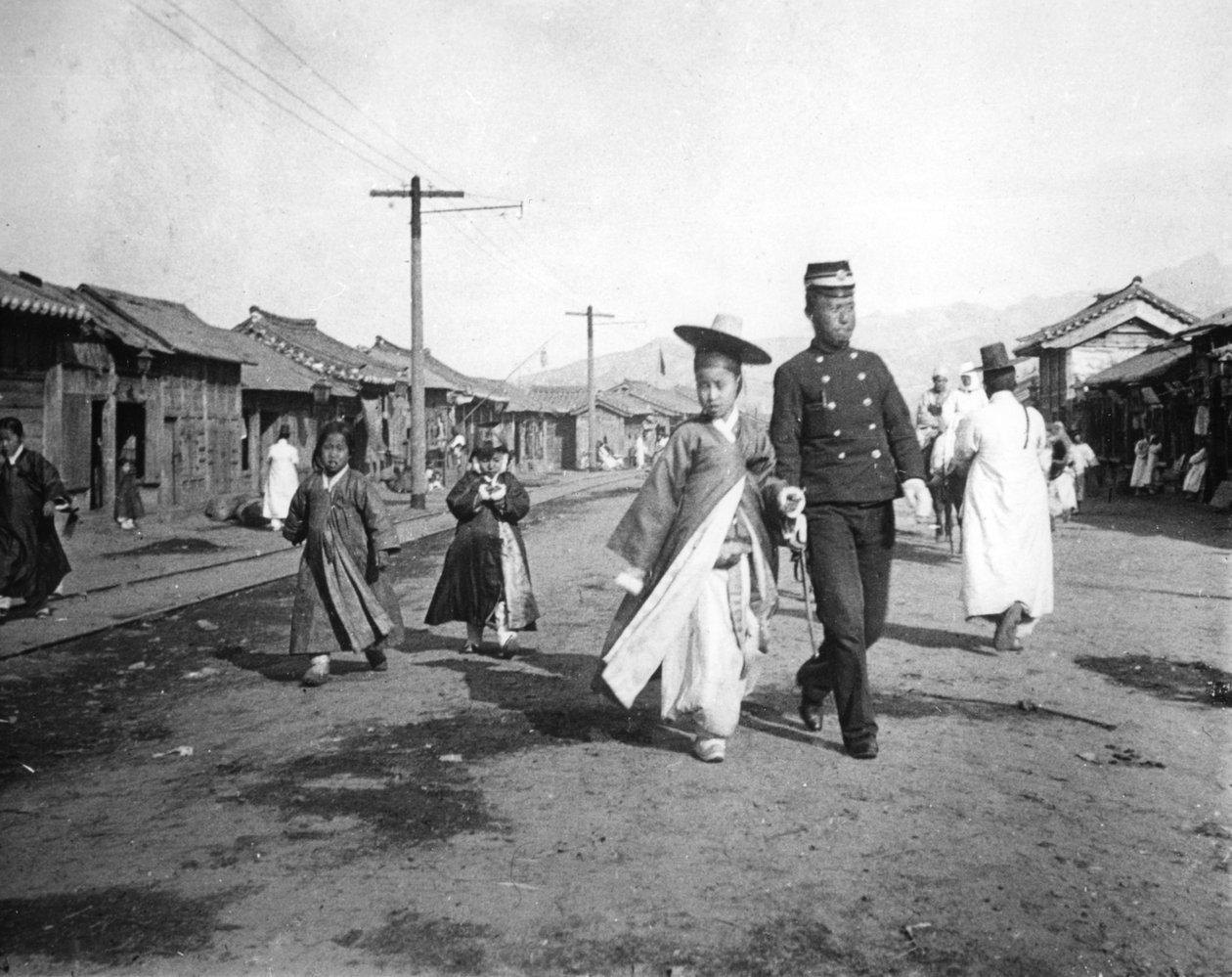 Gatubild, Korea, c1900 av Unbekannt