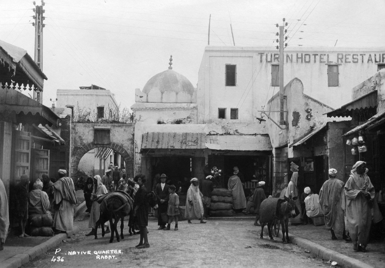 Gatubild, Rabat, Marocko, c1920-c1930-tal av Unbekannt