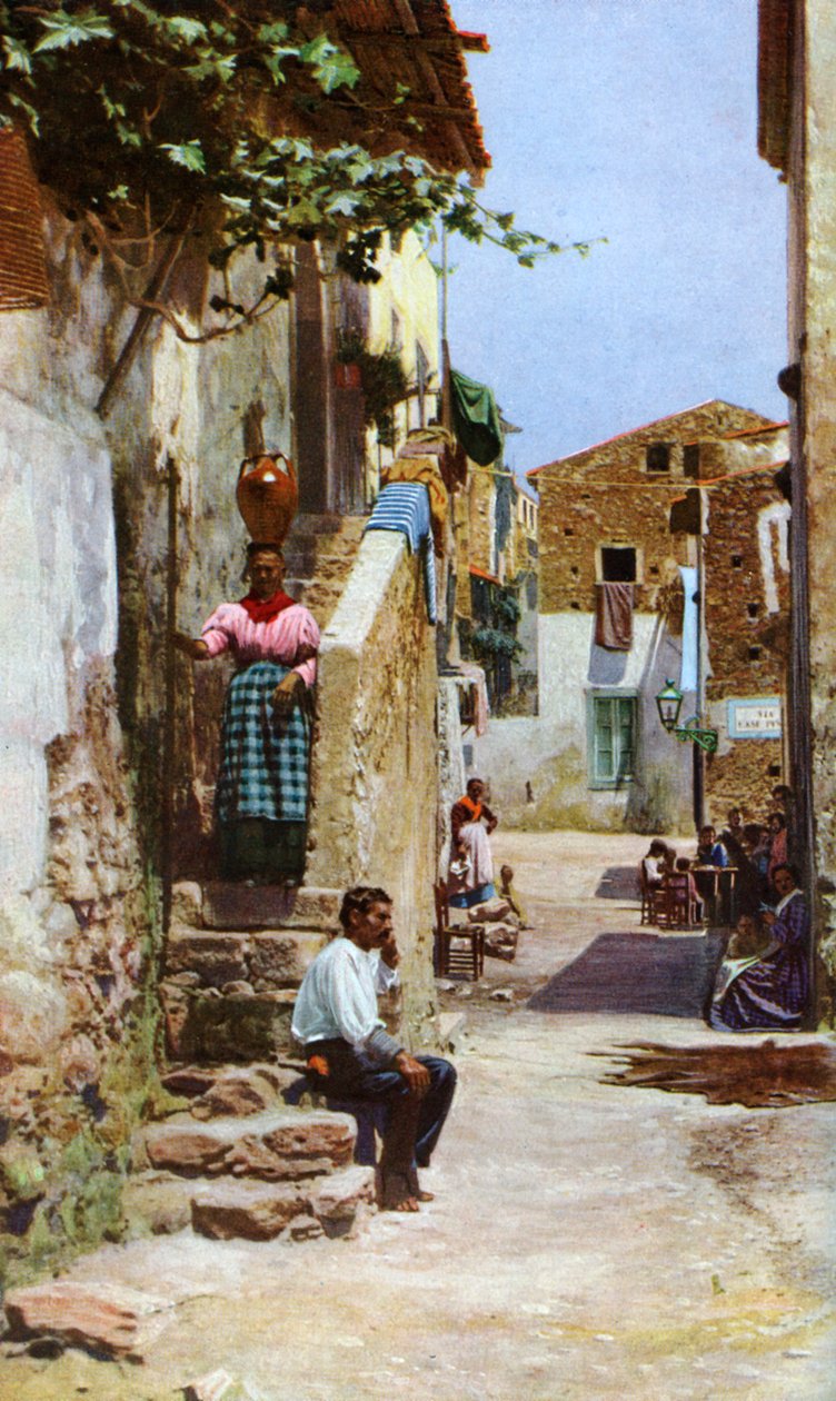 Gatubild, Taormina, Sicilien, Italien, c1923 av Unbekannt