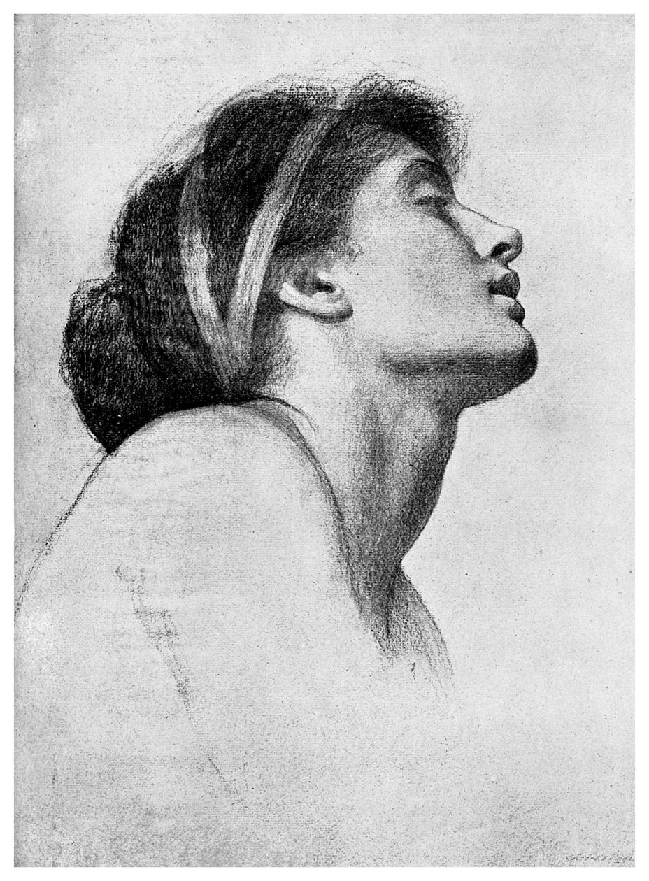 Studie för Paolo och Francesca, 1895 av Unbekannt