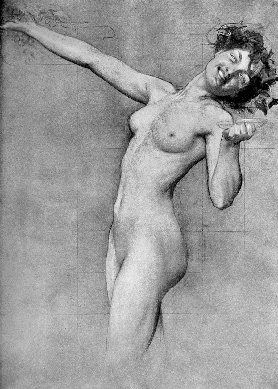 Studie för The Vintage Morn, av Herbert James Draper, 1899 av Unbekannt