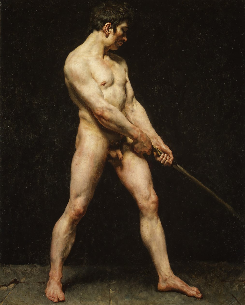Studie av en naken man, ca. 1810-20. av Unbekannt